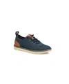 Johnston & Murphy Little Boys Mcguffey Knit U-throat Lace-up Shoes In Navy Knit