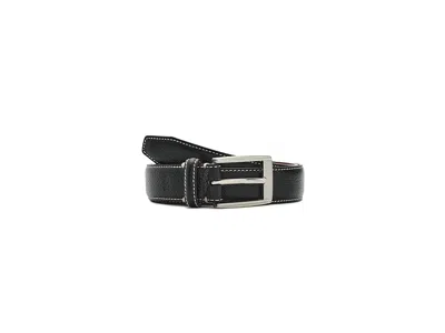 Johnston & Murphy Top Stitch Belt (little Kid/big Kid) Boy's Belts Black: 22