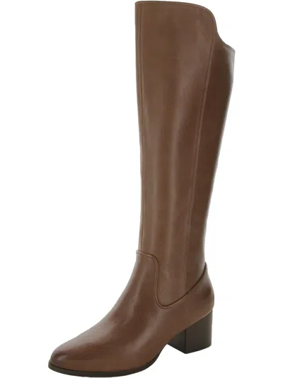 Johnston & Murphy Trista Womens Leather Heel Synthetic Outsole Thigh-high Boots In Brown