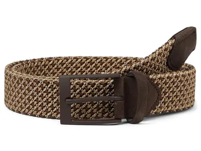 Johnston & Murphy Tubular Woven Belt Men's Belts Brn/beige: 42 In Neutral