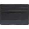 Johnston & Murphy Two-tone Leather Card Case In Navy Black