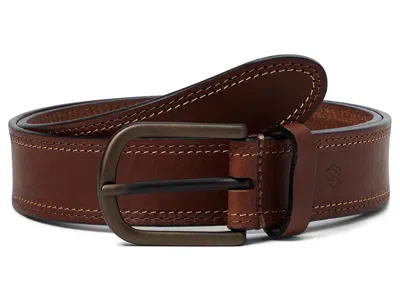 Johnston & Murphy Two-tone Stitched Belt Belts Tan: 34" Waist In Brown