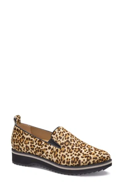 Johnston & Murphy Ulyssa Genuine Calf Hair Platform Loafer In Animal Print