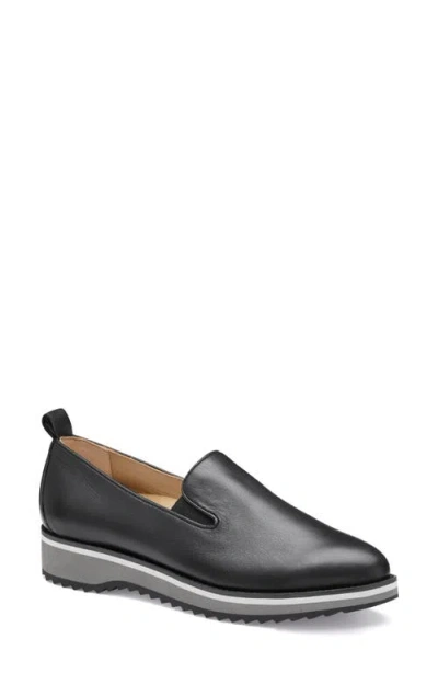 Johnston & Murphy Ulyssa Platform Loafer In Black