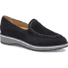 Johnston & Murphy Ulyssa Studded Platform Loafer In Black