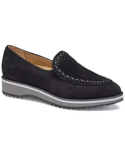 Johnston & Murphy Ulyssa Suede Loafer In Black