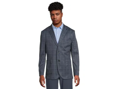 Johnston & Murphy Unlined Plaid Blazer In Blue