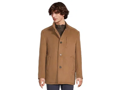 Johnston & Murphy Upton Car Coat In Brown