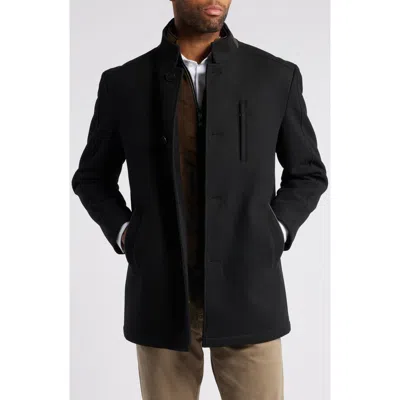 Johnston & Murphy Upton Car Coat With Removable Bib In Black