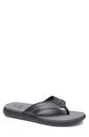 Johnston & Murphy Upton Flip Flop In Black Full Grain