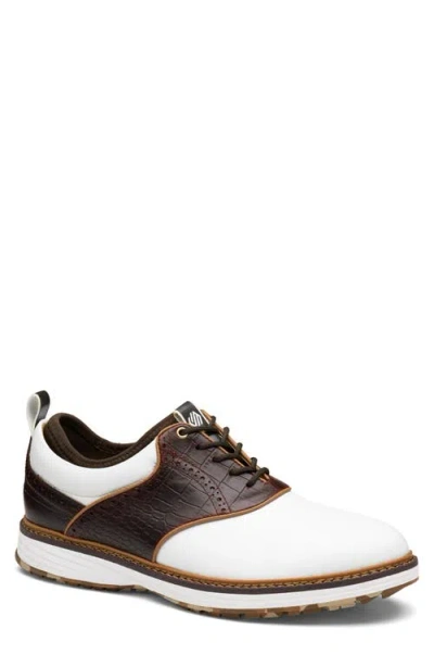 Johnston & Murphy Upton Gl1 Luxe Hybrid Waterproof Golf Shoe In Brown