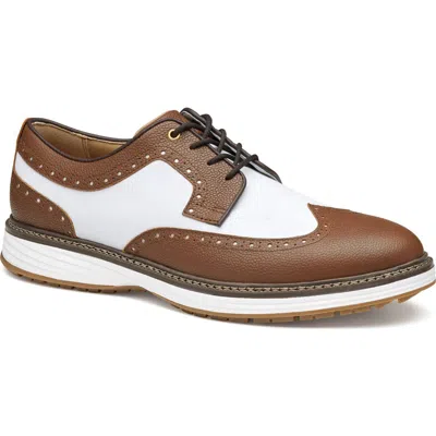 Johnston & Murphy Upton Gl3 Luxe Hybrid Waterproof Golf Shoe In Brown