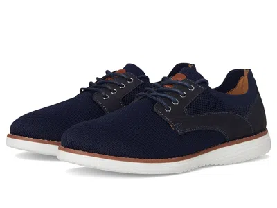 Johnston & Murphy Upton Knit Plain Toe (little Kid/big Kid) Boys Shoes Navy Knit : 5 Big Kid M, Leather/mesh In Multi