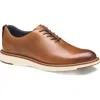 Johnston & Murphy Upton Perforated Plain Toe Oxford In Brown