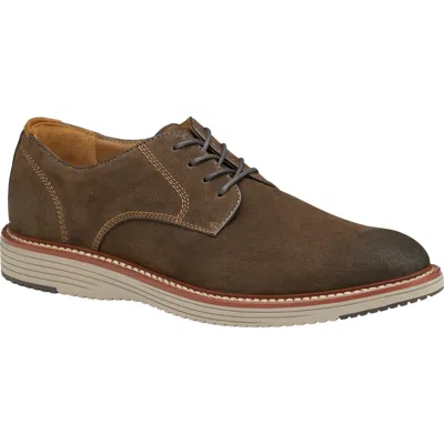 Johnston & Murphy Upton Plain Toe Derby In Brown