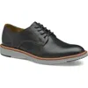 Johnston & Murphy Upton Plain Toe Derby In Black Full Grain Black