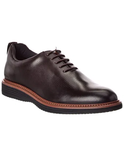 Johnston & Murphy Upton Plain Toe Leather Oxford In Animal Print