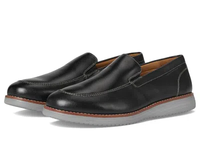 Johnston & Murphy Upton Venetian (little Kid/big Kid) Boys Shoes Black Full Grain : 3 Little Kid M, Leather In Multi