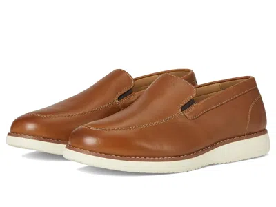 Johnston & Murphy Upton Venetian (little Kid/big Kid) Boys Shoes Tan Full Grain : 6 Big Kid M, Leather In Brown