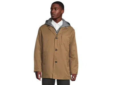 Johnston & Murphy Upton Water-resistant Raincoat With Removable Liner In Brown