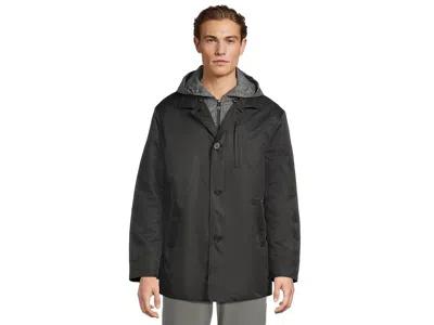 Johnston & Murphy Upton Water-resistant Raincoat With Removable Liner In Black