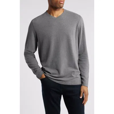 Johnston & Murphy V-neck T-shirt In Gray