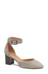 Johnston & Murphy Vicki Ankle Strap Pump In Taupe Suede