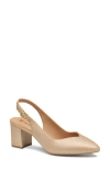 Johnston & Murphy Vicki Slingback Pump In Sand Pearlized Glove Leather
