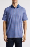 Johnston & Murphy Vintage Slub Modal Blend Polo In Blue