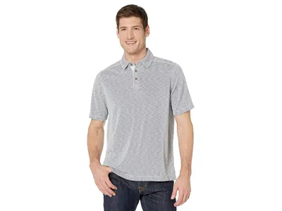 Johnston & Murphy Vintage Slub Polo In Gray