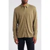 Johnston & Murphy Vintage Wash Bird's Eye Button-up Shirt In Olive