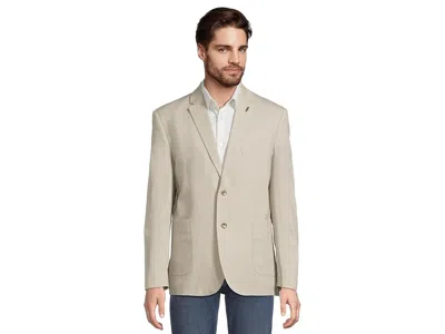 Johnston & Murphy Washed Cotton Dobby Blazer In Neutral