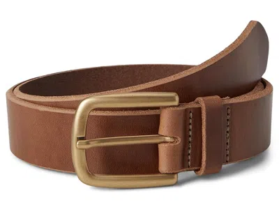 Johnston & Murphy Weathered Raw Edge Belt Men's Belts Natural: 38 In Brown