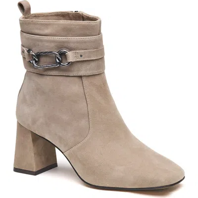 Johnston & Murphy Whitney Chain Leather Bootie In Gray