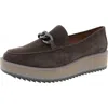 Johnston & Murphy Gracelyn Chain Platform Suede Loafer In Grey