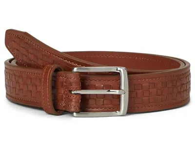 Johnston & Murphy Woven Center Lace Belt Men's Belts Brown: 40