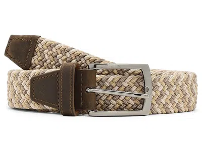 Johnston & Murphy Woven Stretch Knit Belt Men's Belts Tan Multi: 32 In Neutral
