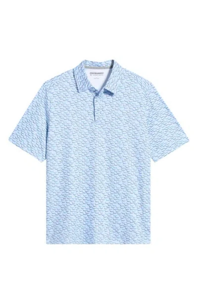 Johnston & Murphy Xc+™ Ace Geo Print Performance Golf Polo In Blue