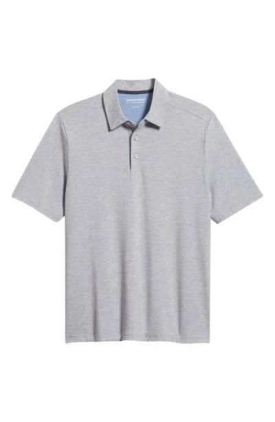 Johnston & Murphy Xc Apex Heathered Performance Polo In Gray