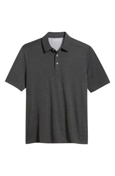 Johnston & Murphy Xc+™ Apex Heathered Performance Polo In Black