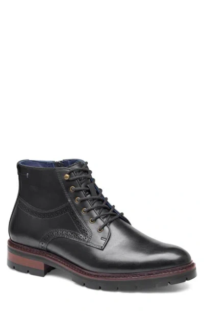 Johnston & Murphy Xc Flex Cade Plain Toe Boot In Black