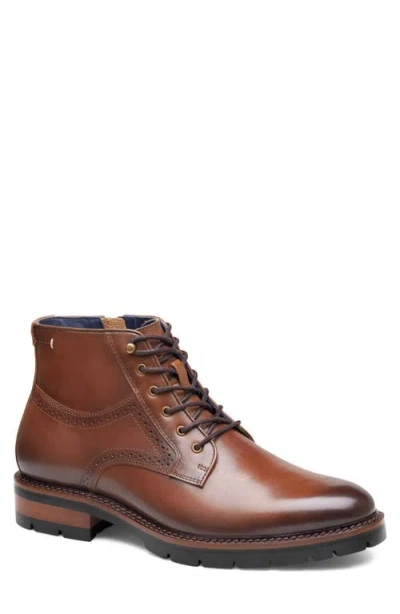 Johnston & Murphy Xc Flex Cade Plain Toe Boot In Brown