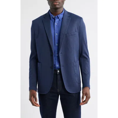 Johnston & Murphy Xc Flex® Navy Bird's Eye Knit Sport Coat In Blue