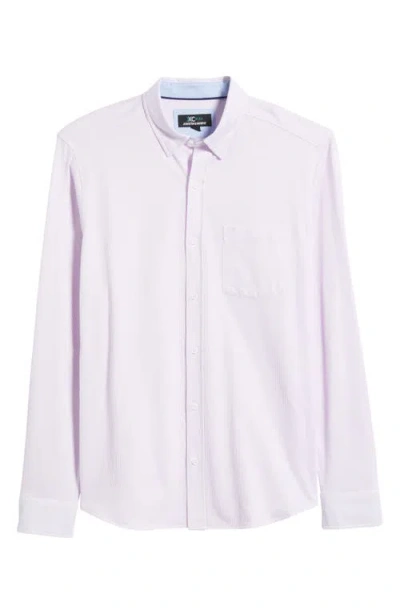 Johnston & Murphy Xc Flex Pin Check Button-up Shirt In Pink