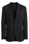 Johnston & Murphy Xc Flex Textured Sport Coat In Black