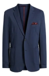 Johnston & Murphy Xc Flex Twill Knit Sport Coat In Navy