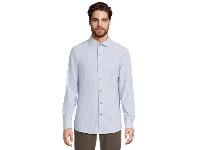 Johnston & Murphy Xc+ Motion Long Sleeve Dress Knit Shirt In Blue