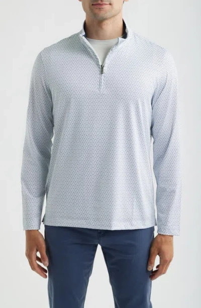 Johnston & Murphy Xc+™ Performance Game Day Goal Post Print Button-up Shirt In Blue