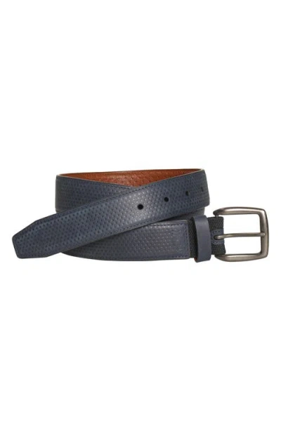 Johnston & Murphy Xc4 Burnished Leather Belt In Neutral