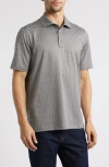 Johnston & Murphy Xc4® + Cool Degree™ Geo Print Performance Golf Polo In Geo Diamonds/gray